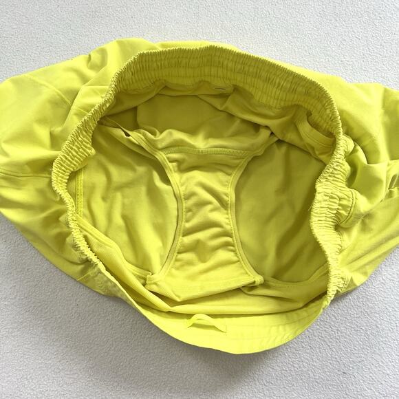 Lululemon Women Hotty Hot High-Rise Short 4" Neon Highlight Yellow Workout HR 14 - Picture 4 of 8